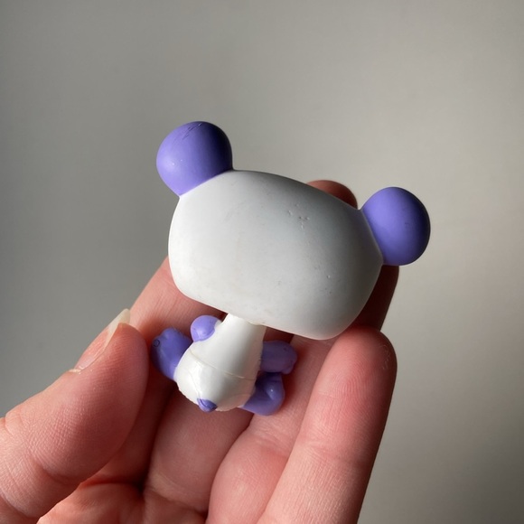 Littlest Pet Shop LPS Panda Bear Monopoly White Purple Authentic Clover Eyes - Picture 4 of 6